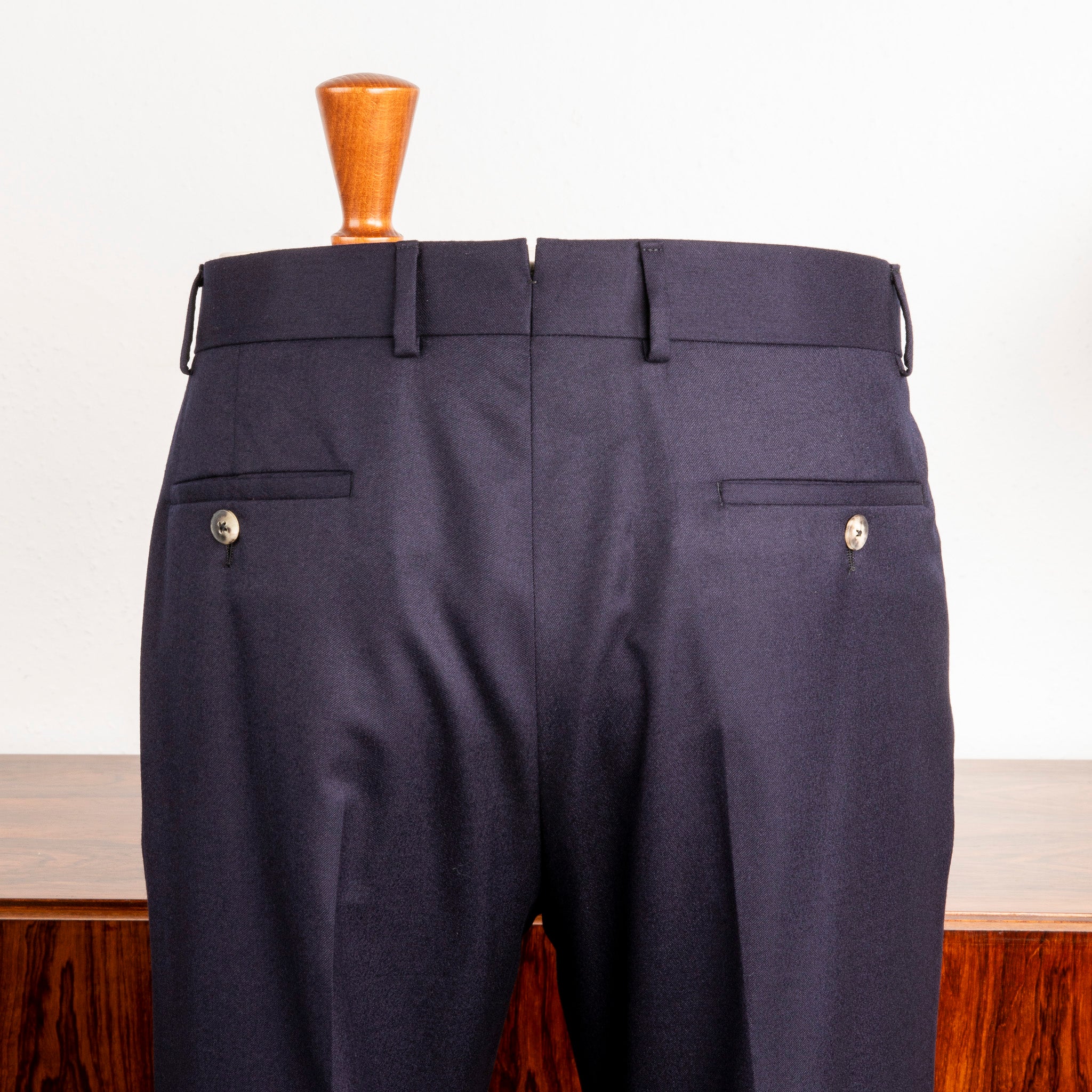 Caruso Pantaloni Super 120&#39;s Flannel Blu Notte
