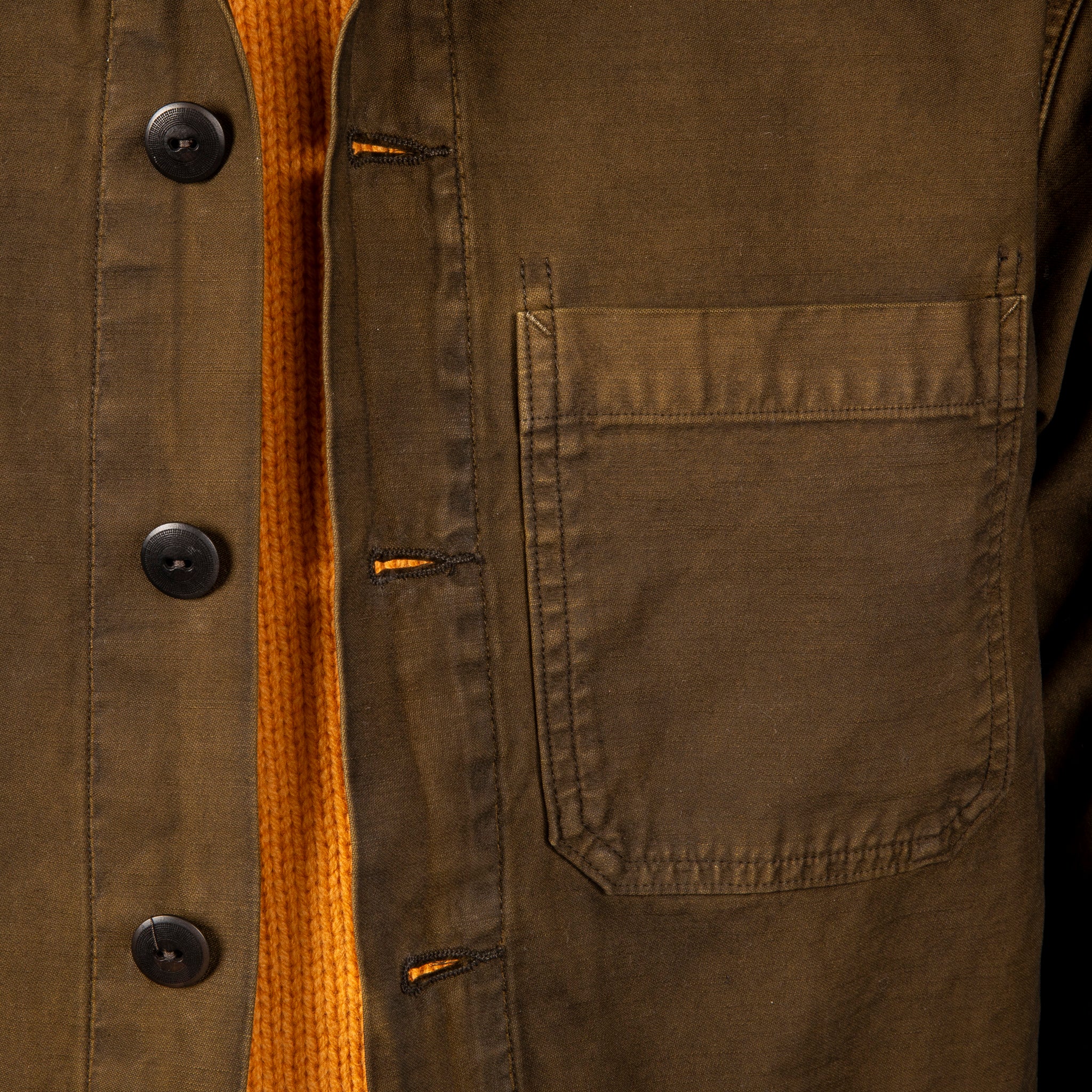 RRL Asher Jacket Reverse Sateen Washed Brown