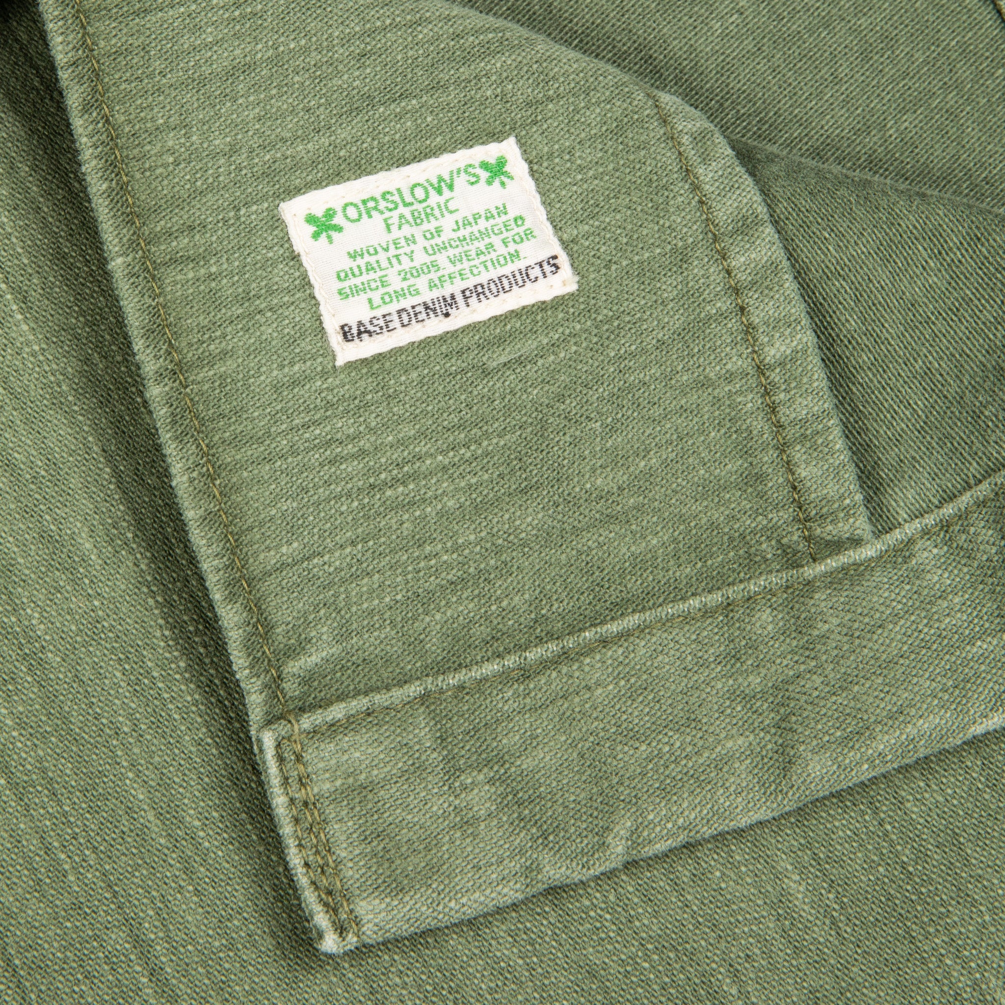 Orslow US army shirt back satin green used
