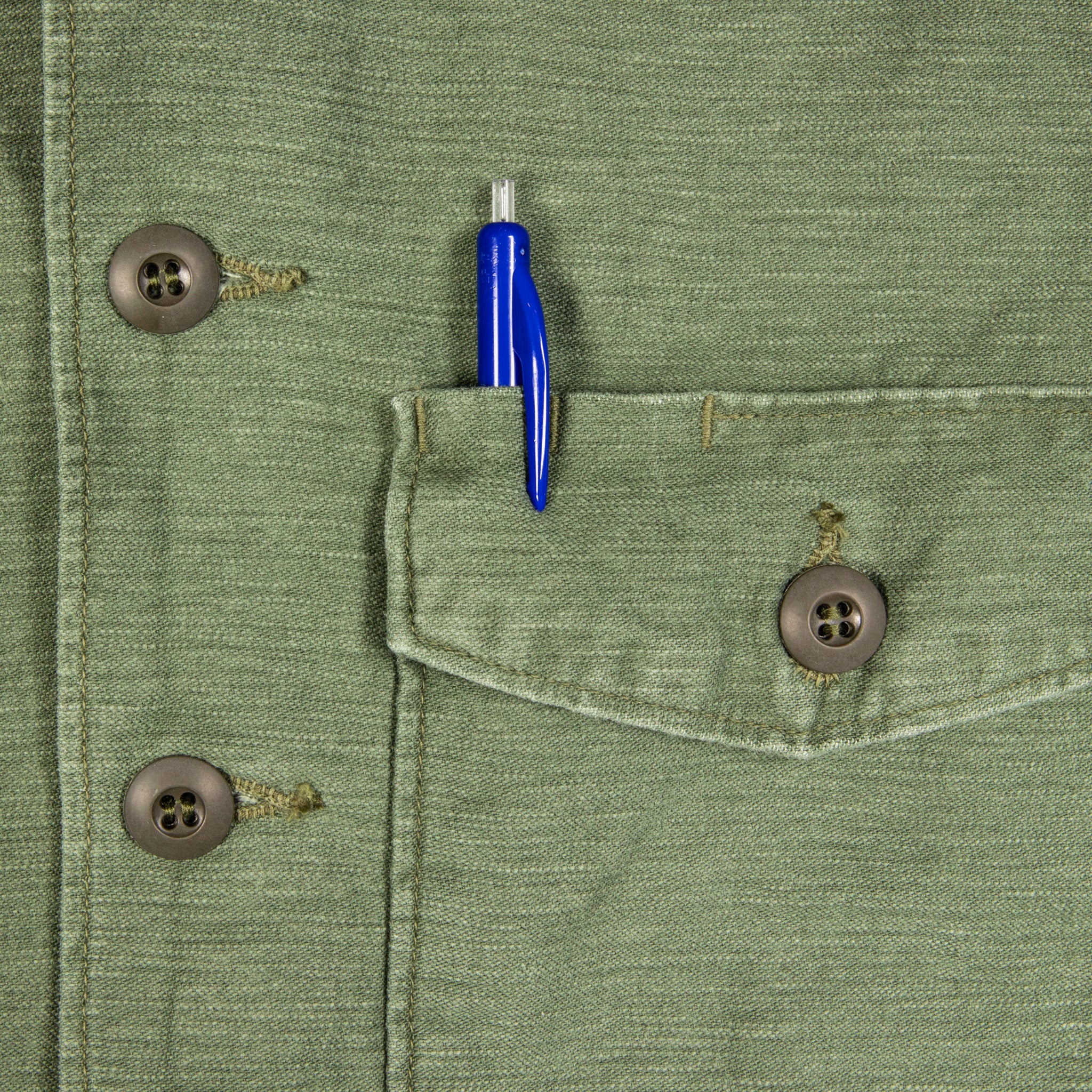 Orslow US army shirt back satin green used