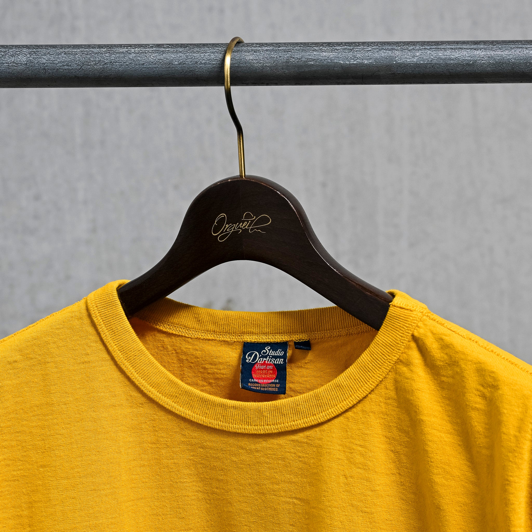 Studio D'Artisan 9913 Tsuri-Ami Loopwheel Pack Tee Yellow – Frans