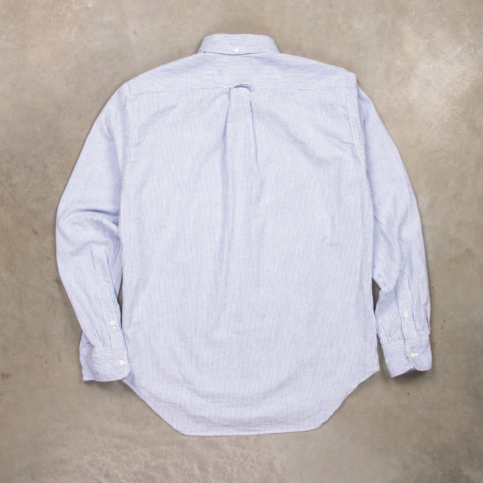 Gitman Vintage x Frans Boone Japanese Woven Stripe Seersucker Dark Blue