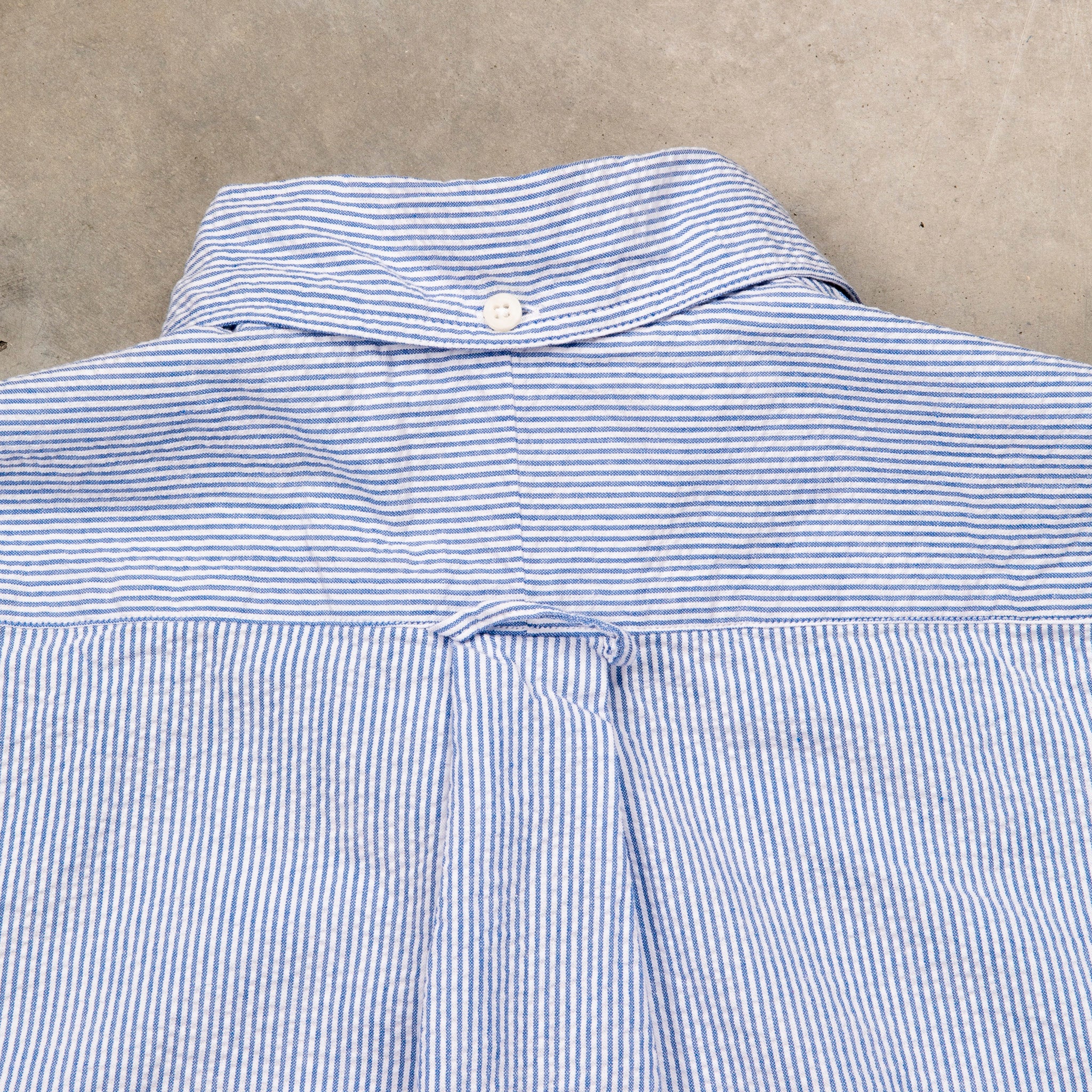 Gitman Vintage x Frans Boone Japanese Woven Stripe Seersucker Dark Blue