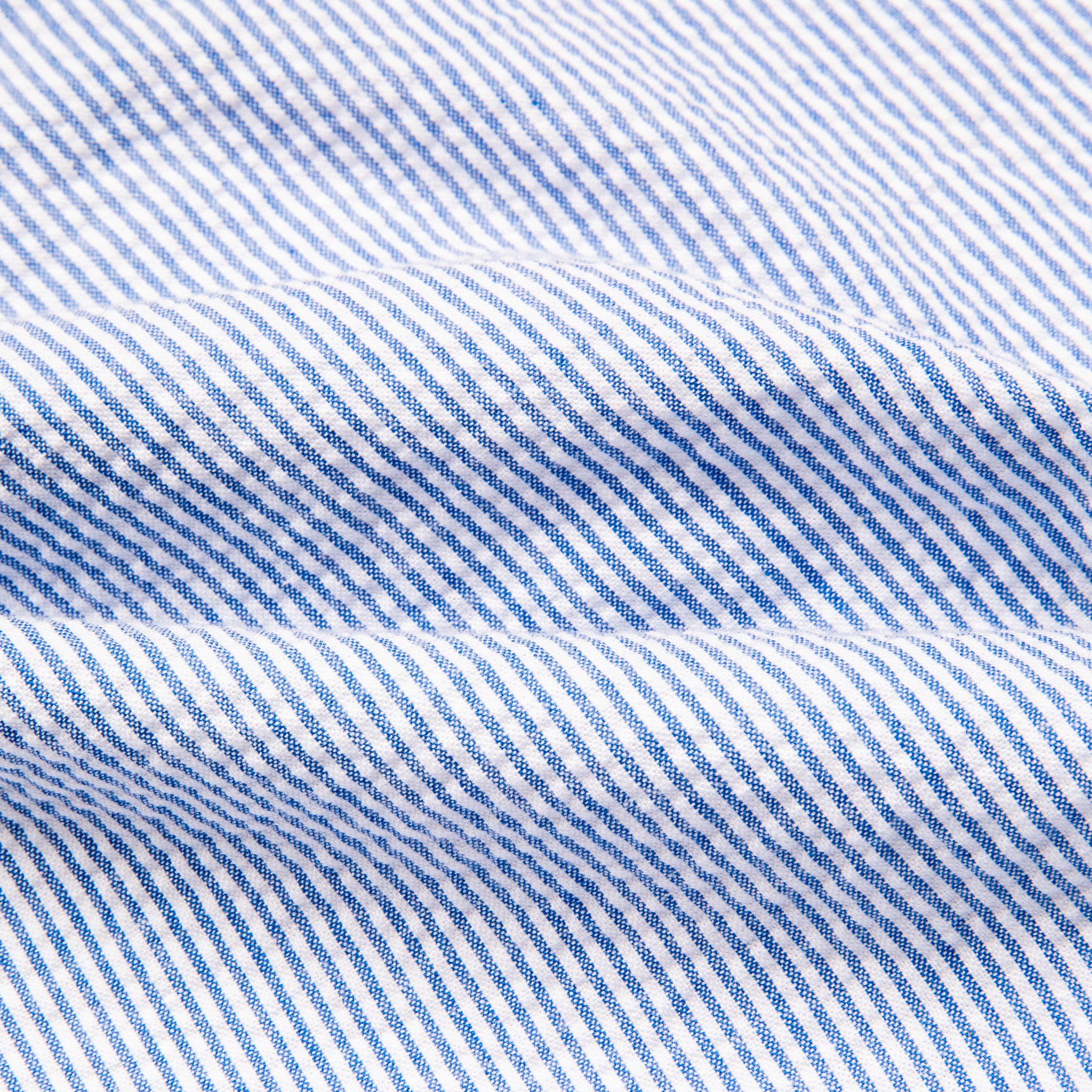 Gitman Vintage x Frans Boone Japanese Woven Stripe Seersucker Dark Blue