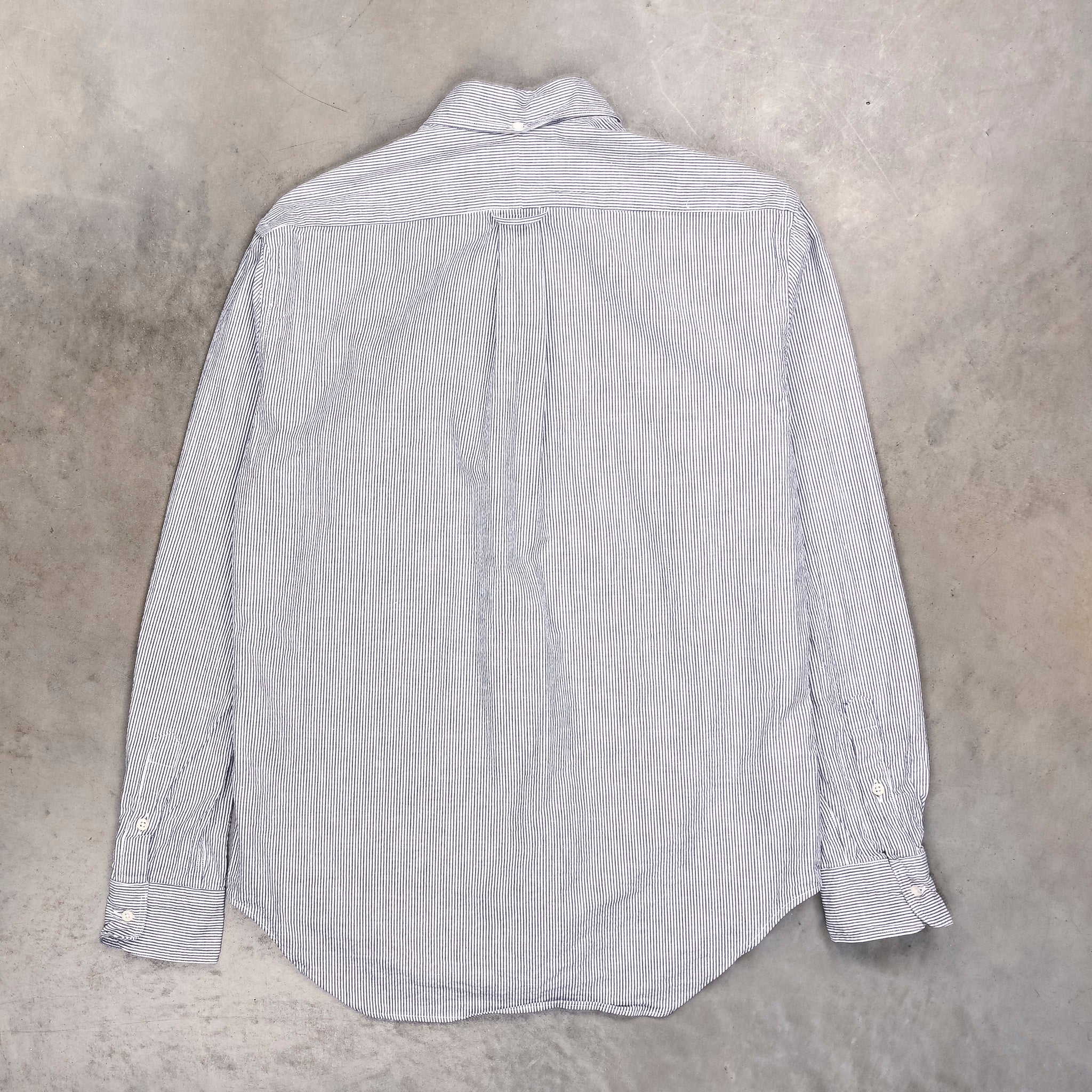 Gitman Vintage x Frans Boone Japanese Woven Stripe Seersucker Navy