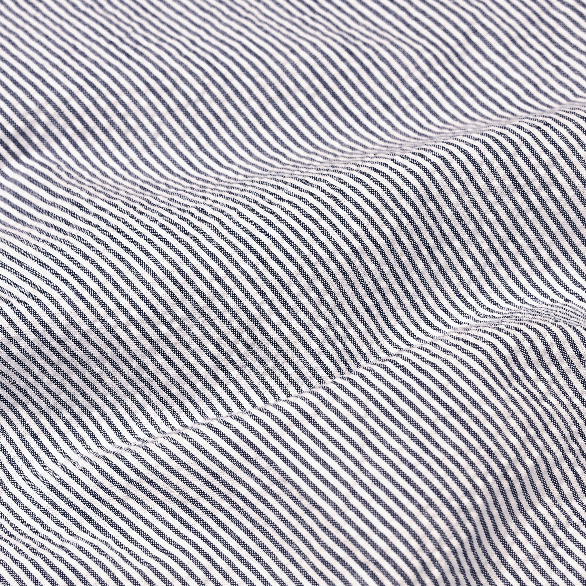 Gitman Vintage x Frans Boone Japanese Woven Stripe Seersucker Navy