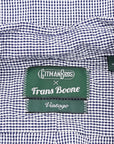 Gitman Vintage x Frans Boone Japanese Woven Vichy Seersucker Navy