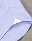 Finamore Gaeta Shirt Washed Oxford Sergio Collar in Midblue