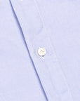 Finamore Gaeta Shirt Washed Oxford Sergio Collar in Midblue