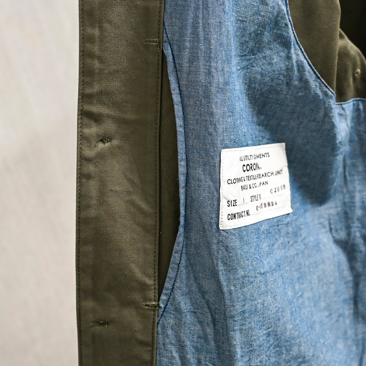 The Corona Utility CJ003 Sherry Jacket Militairy Back Sateen Olive