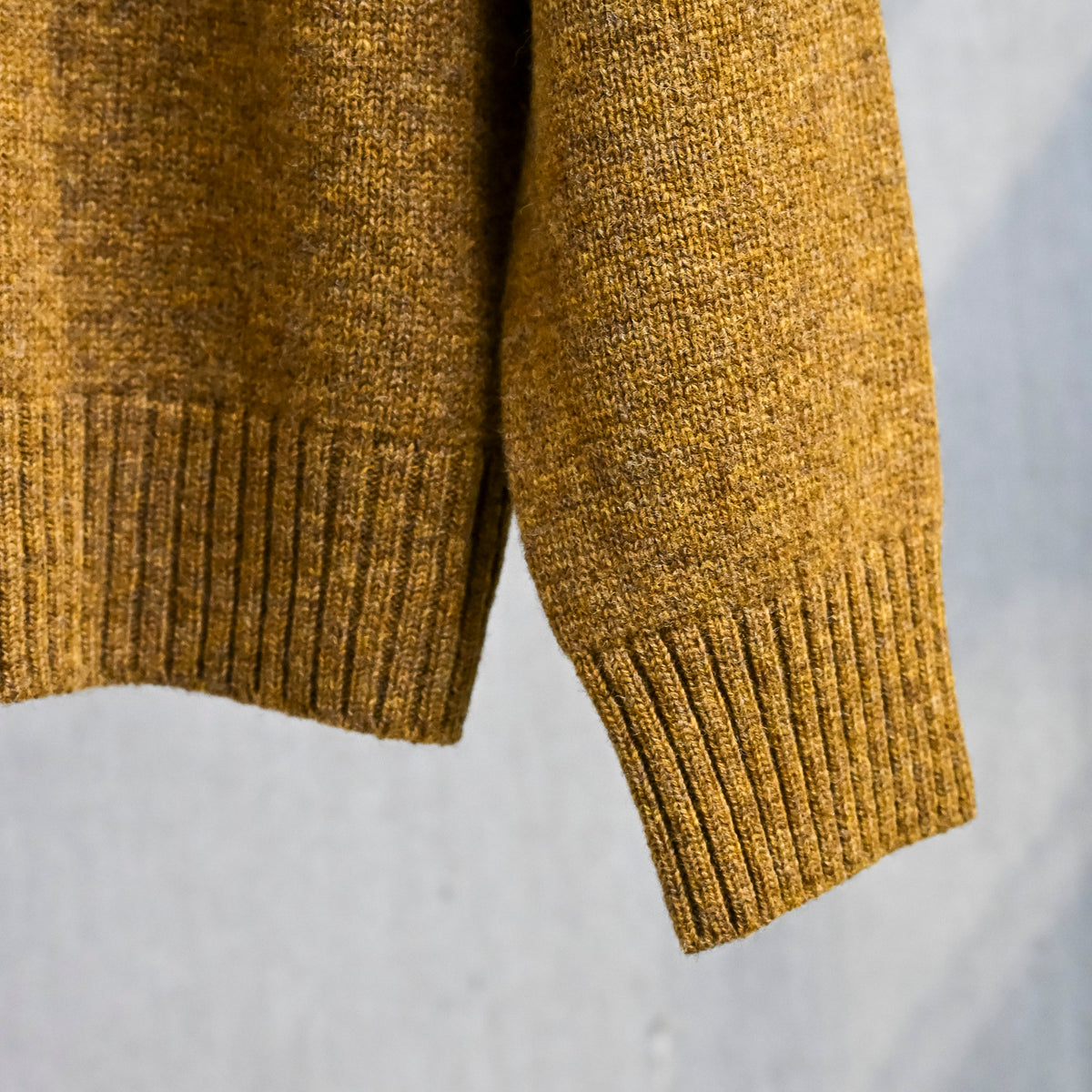 The Corona Utility KN001 Navy Crew Shetland Wool Gold