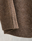 The Corona Utility KN001 Navy Crew Shetland Wool Mocha