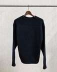 The Corona Utility KN001 Navy Crew Shetland Wool Navy