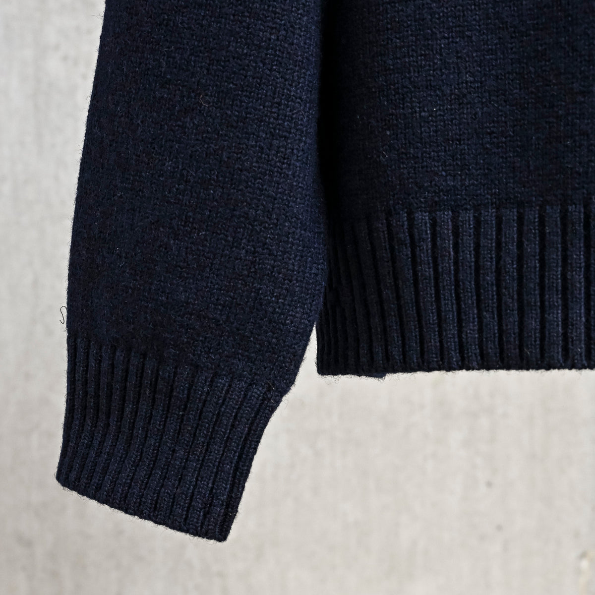 The Corona Utility KN001 Navy Crew Shetland Wool Navy
