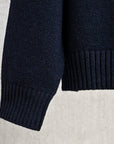The Corona Utility KN001 Navy Crew Shetland Wool Navy