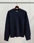 The Corona Utility KN001 Navy Crew Shetland Wool Navy