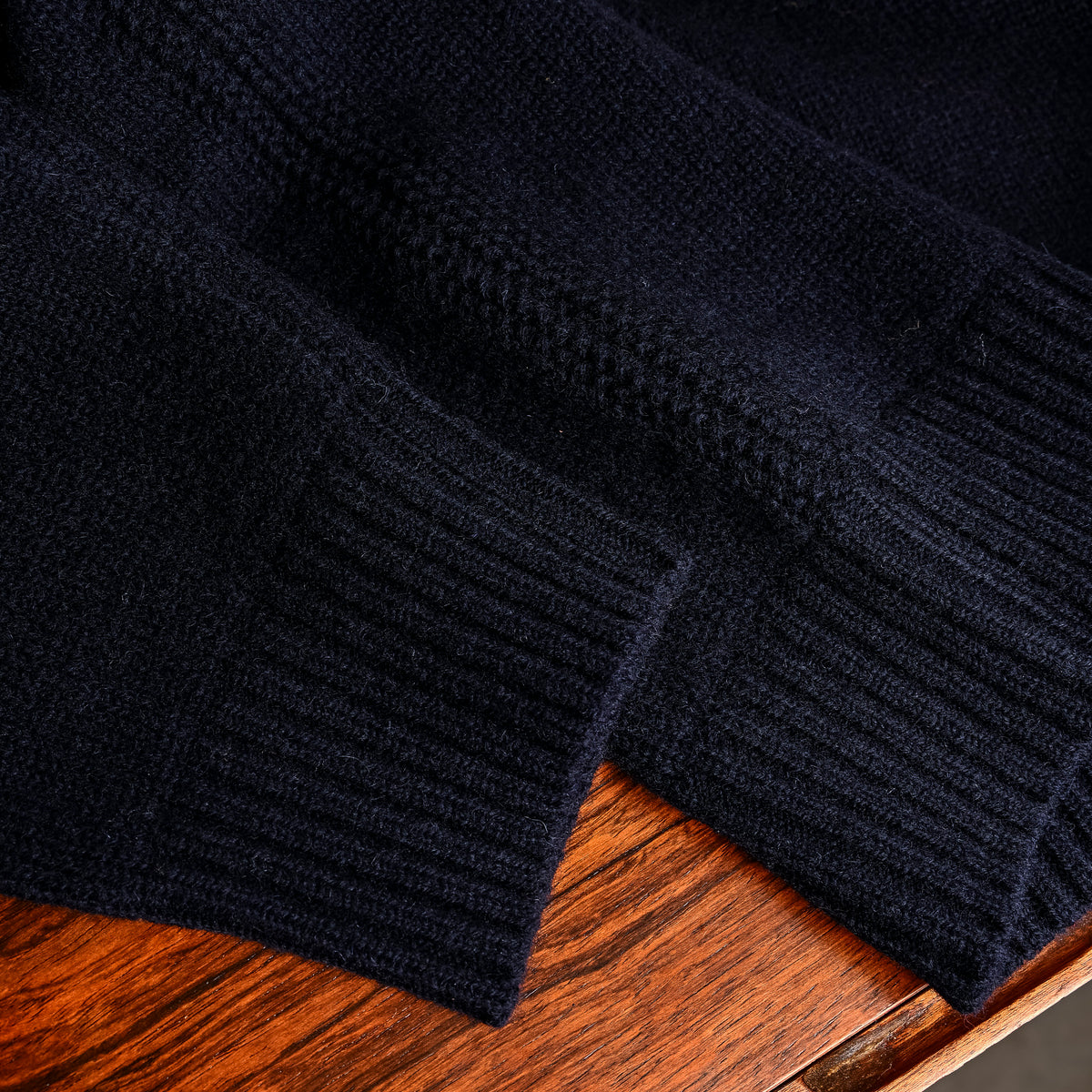 The Corona Utility KN002 Navy Turtle Shetland Wool Navy