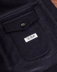De Petrillo Shirt Jacket Wool and Cashmere Blu Scuro
