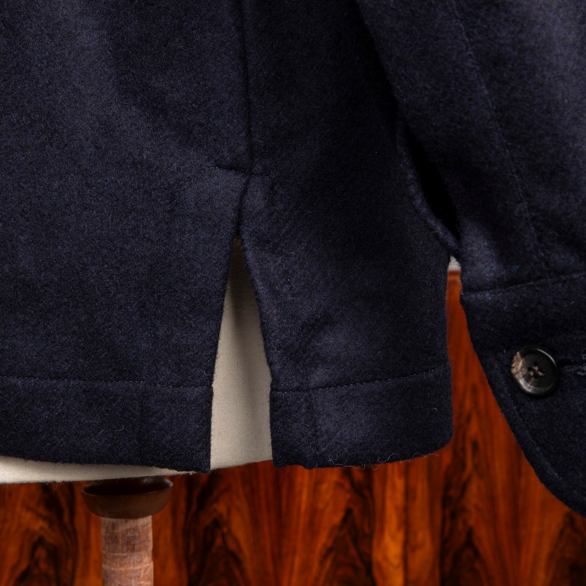 De Petrillo Shirt Jacket Wool and Cashmere Blu Scuro