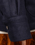 De Petrillo Shirt Jacket Wool and Cashmere Blu Scuro