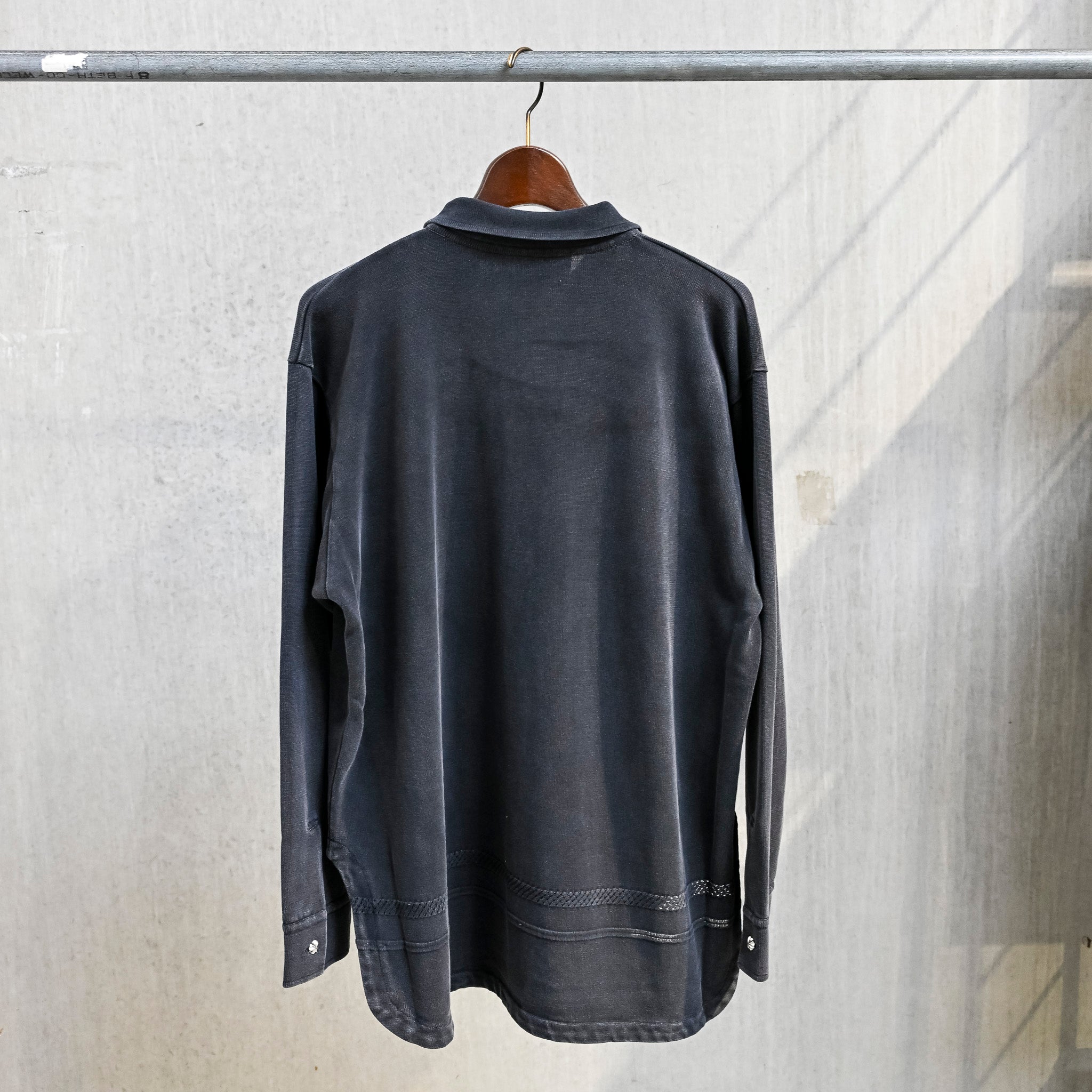 Olde H &amp; Daughter Cotton Distressed Shirt Jacket Overcast