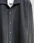 Olde H & Daughter Cotton Distressed Shirt Jacket Overcast