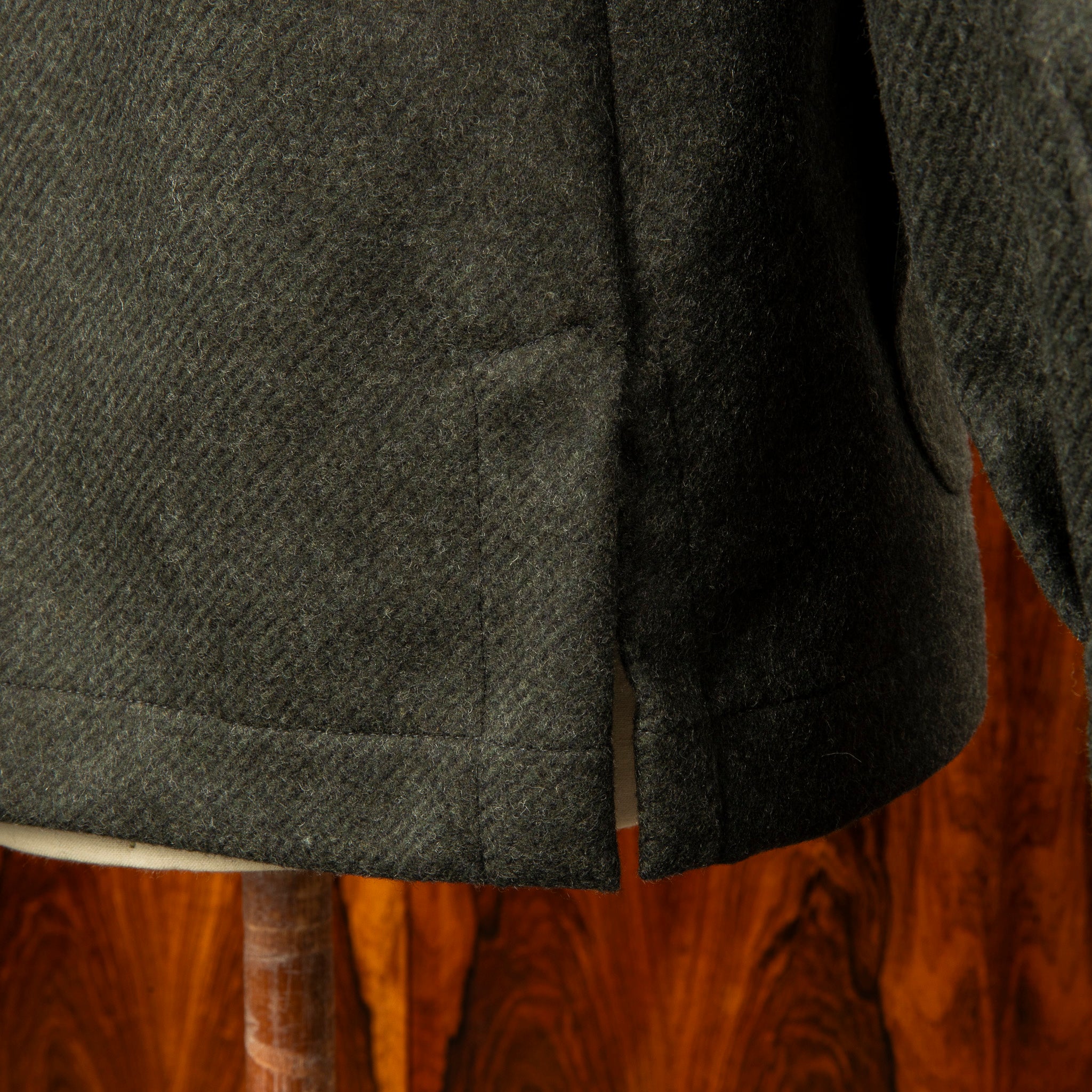 De Petrillo Shirt Jacket Wool and Cashmere Verde Scuro