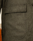 De Petrillo Shirt Jacket Wool and Cashmere Verde Scuro