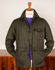 De Petrillo Shirt Jacket Wool and Cashmere Verde Scuro