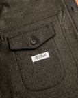 De Petrillo Shirt Jacket Wool and Cashmere Verde Scuro