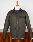 De Petrillo Shirt Jacket Wool and Cashmere Verde Scuro