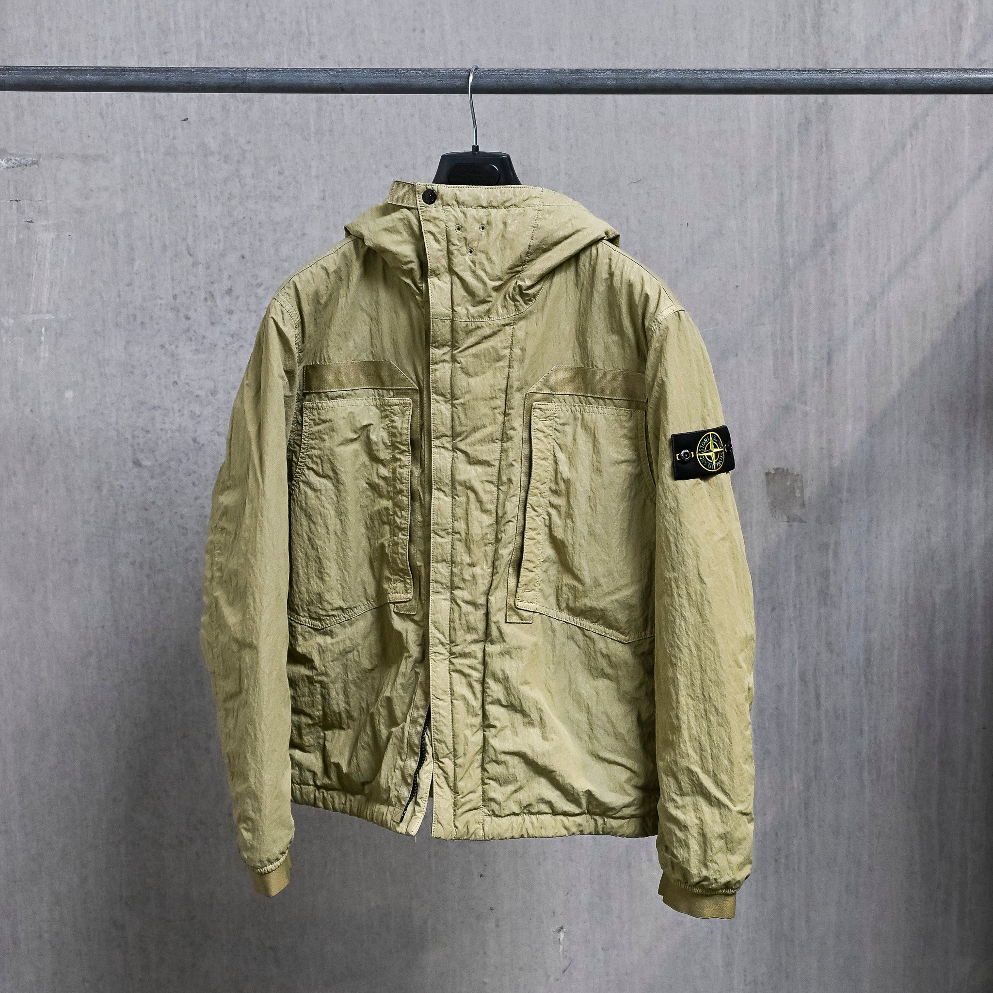 Stone Island Warp Rib Nylon-TC Short Parka Laurel Green – Frans