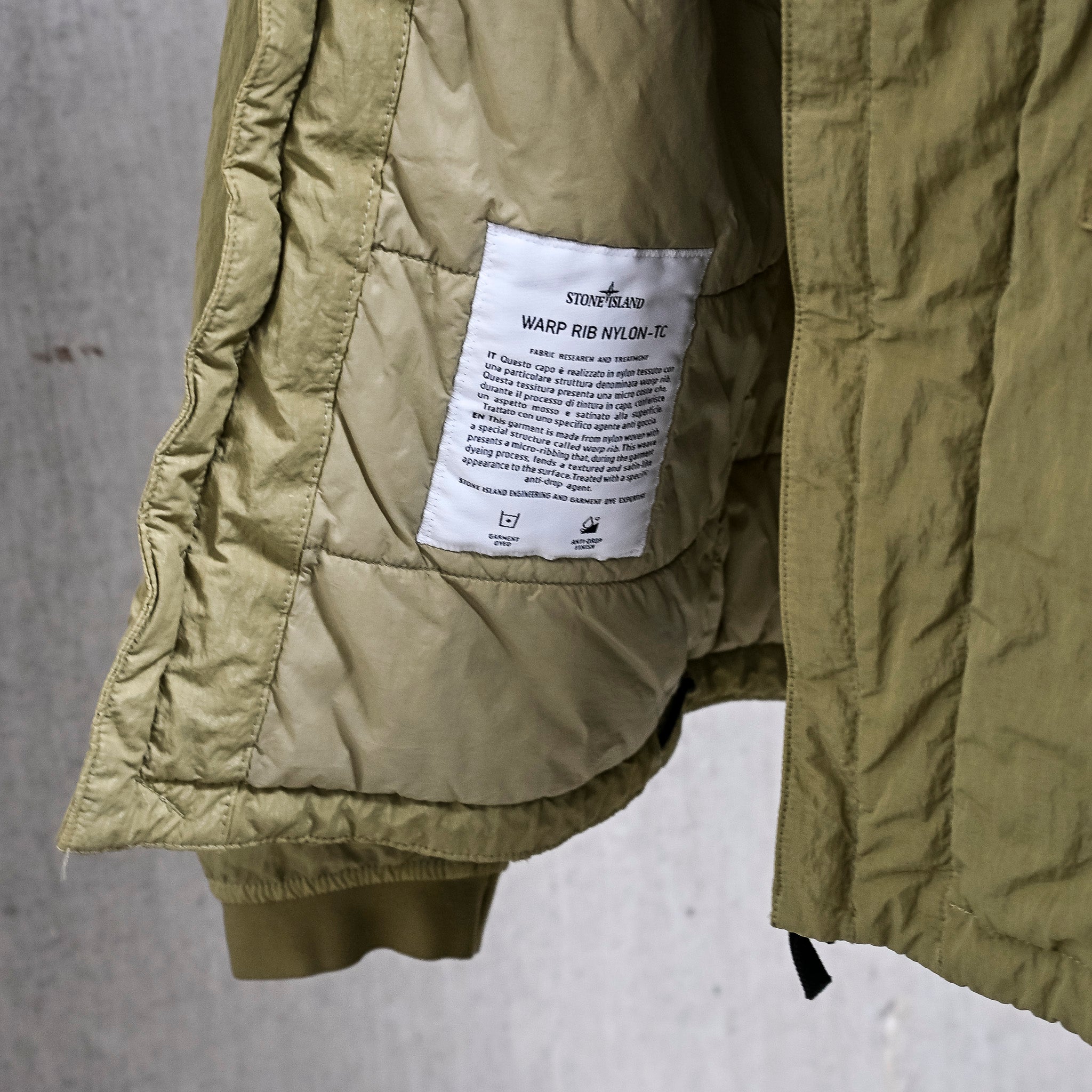 Stone Island Warp Rib Nylon-TC Short Parka Laurel Green