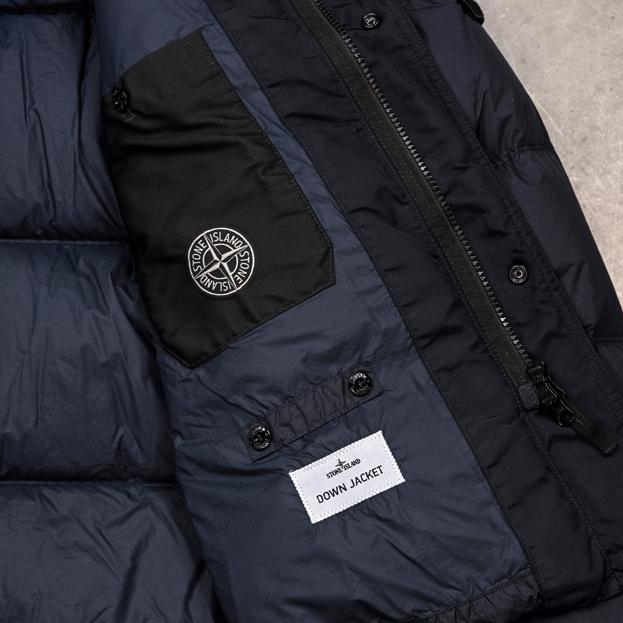 Stone Island Crinkle Reps NY Down Jacket Navy Blue – Frans Boone Store