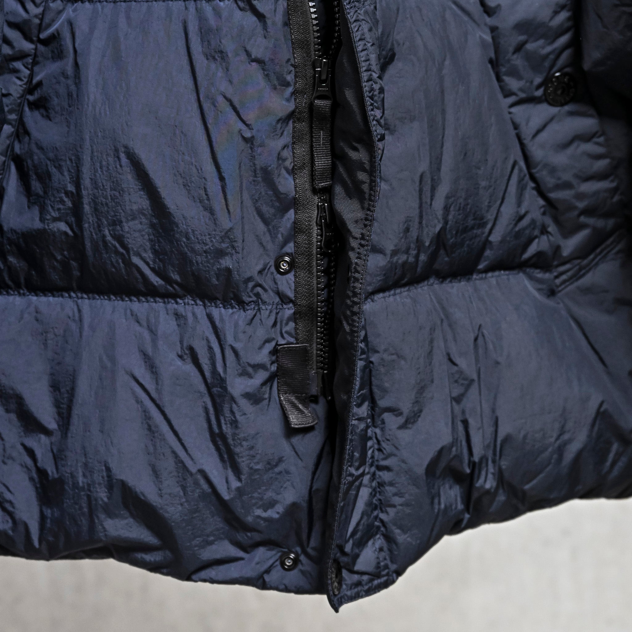 Stone Island Crinkle Reps NY Down Jacket Navy Blue