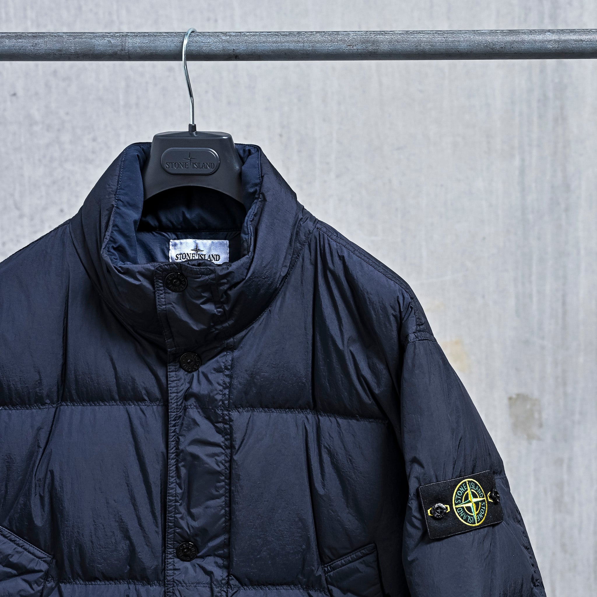 Stone Island Crinkle Reps NY Down Jacket Navy Blue – Frans Boone Store