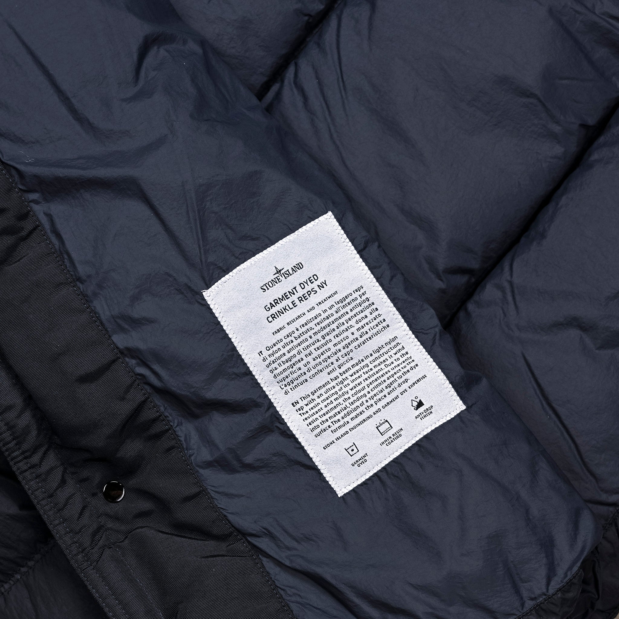 Stone Island Crinkle Reps NY Down Jacket Navy Blue – Frans Boone Store