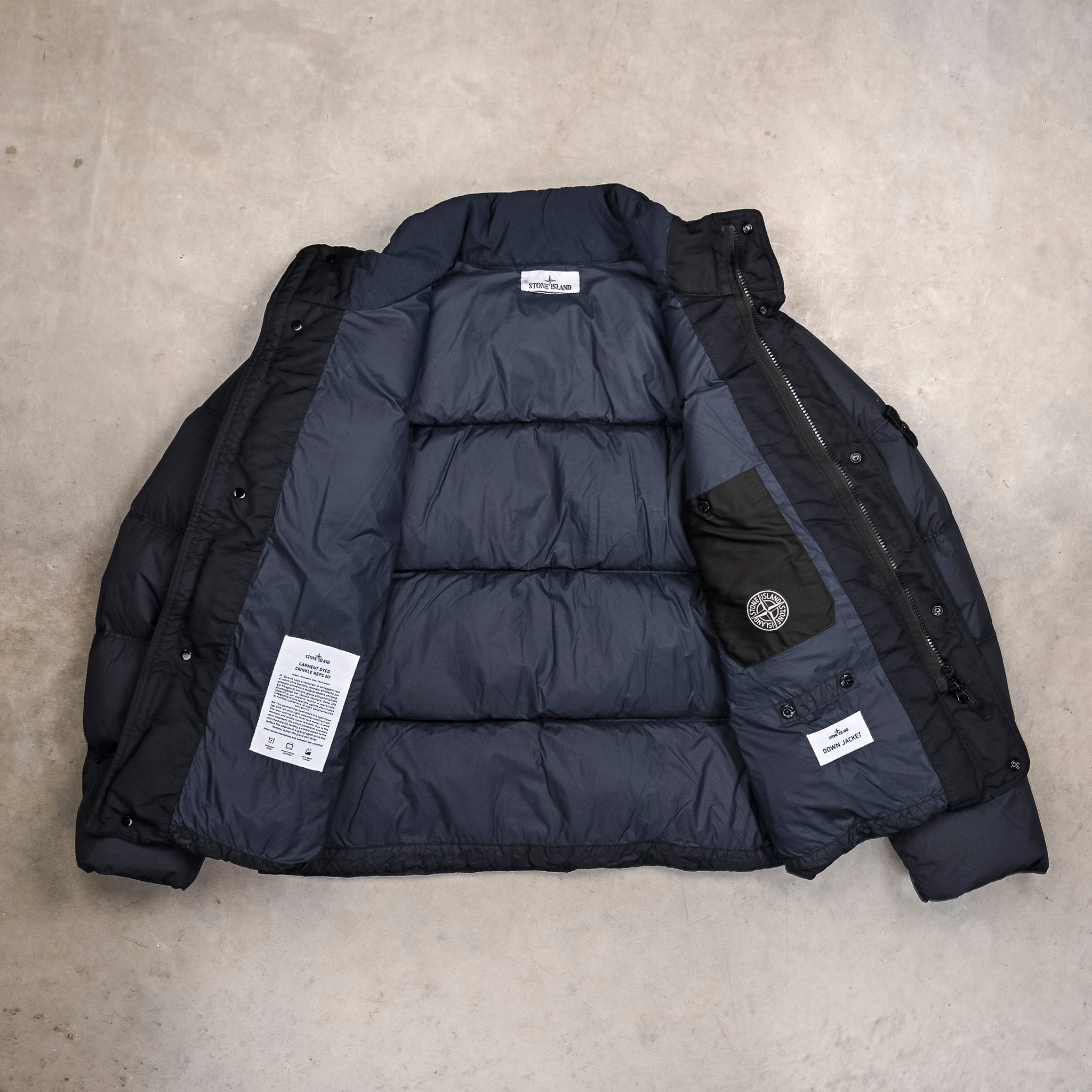 Stone Island Crinkle Reps NY Down Jacket Navy Blue – Frans Boone Store