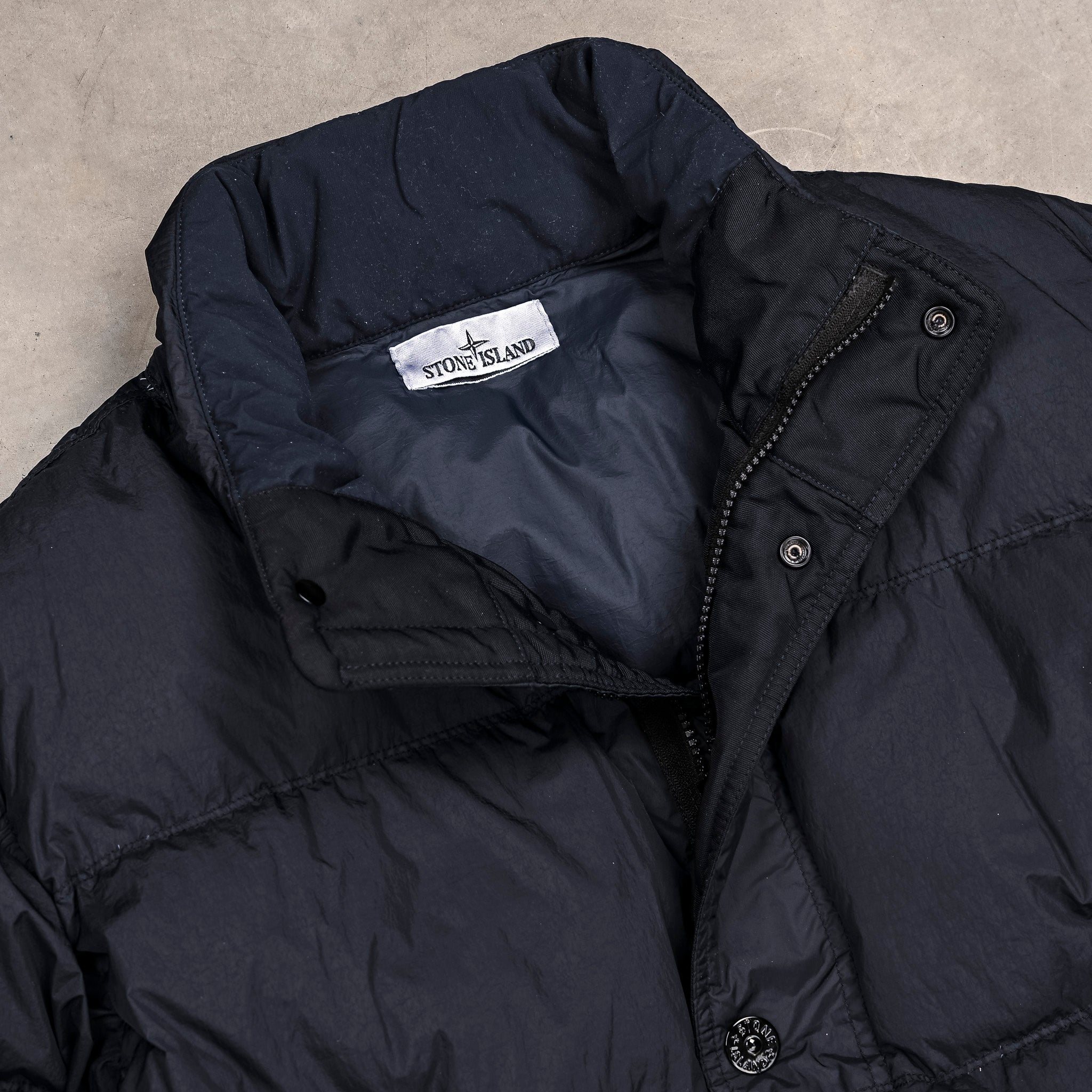 Stone Island Crinkle Reps NY Down Jacket Navy Blue – Frans Boone Store