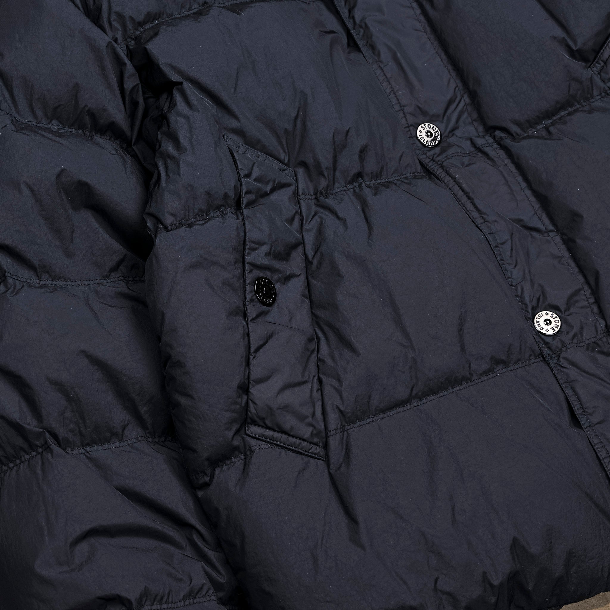 Stone Island Crinkle Reps NY Down Jacket Navy Blue