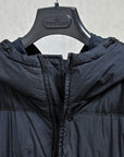 Stone Island Crinkle Reps NY Hooded Down Jacket Navy Blue