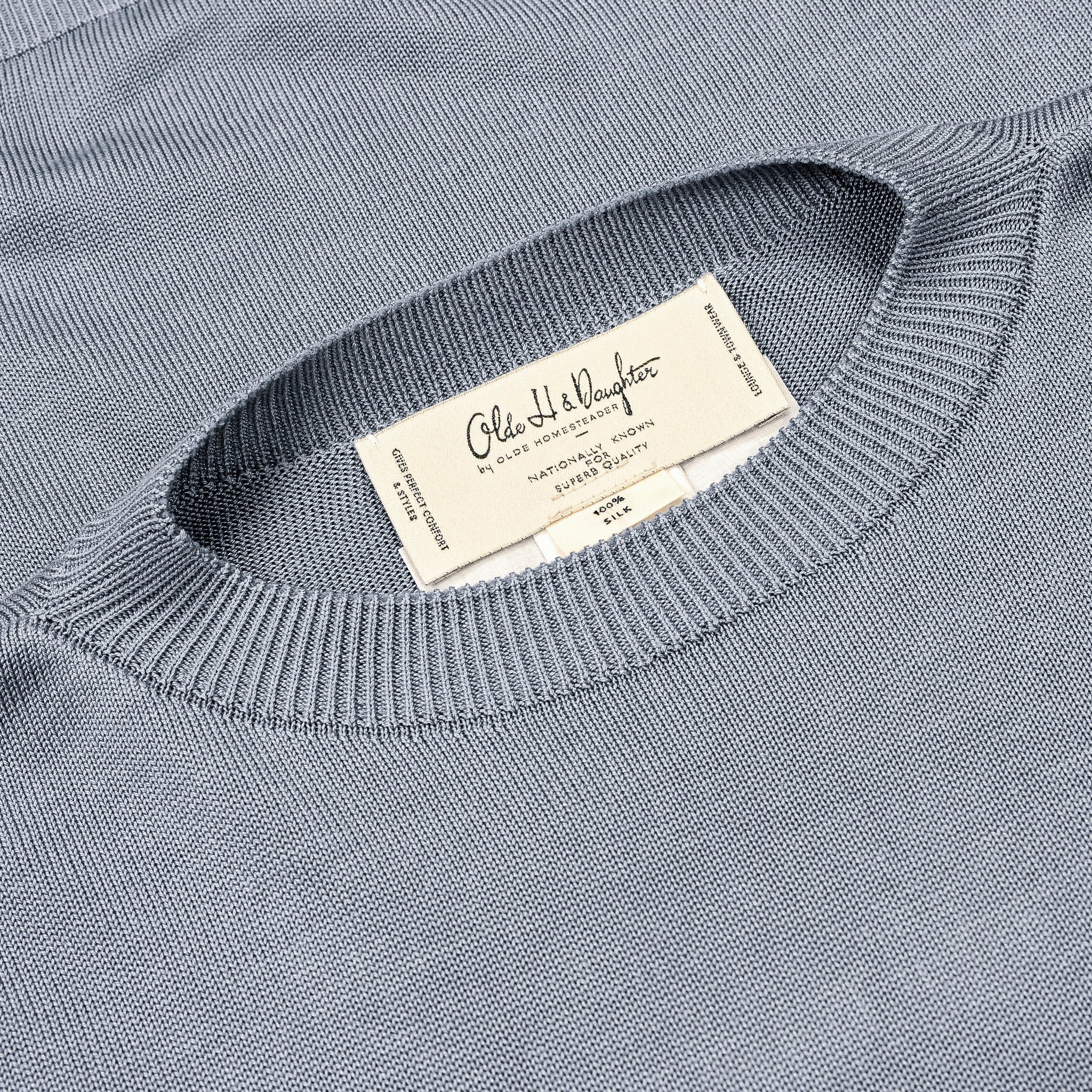 アウトレット専門店 Olde H & Daughter SILK PLAIN CREW NECK 【公式通販】