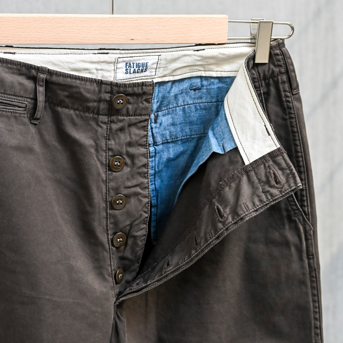 The Corona Utility FP031 M-41 Slacks 60/2 Gabardine "Bio Wash" Chocolate