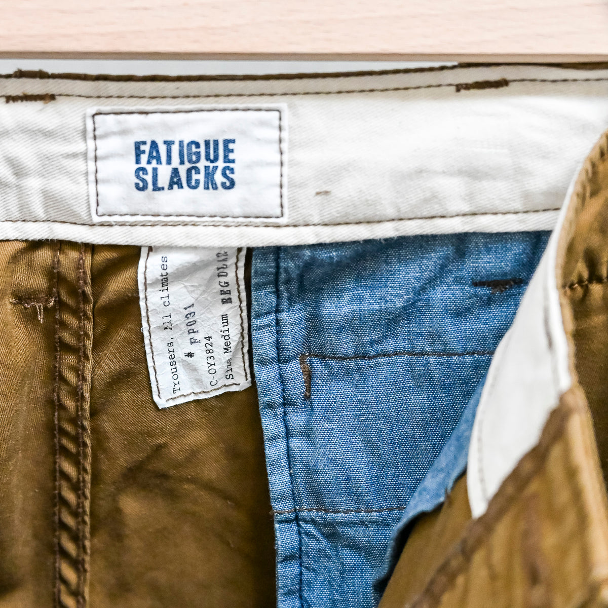 The Corona Utility FP031 M-41 Slacks 60/2 Gabardine "Bio Wash" Mocha