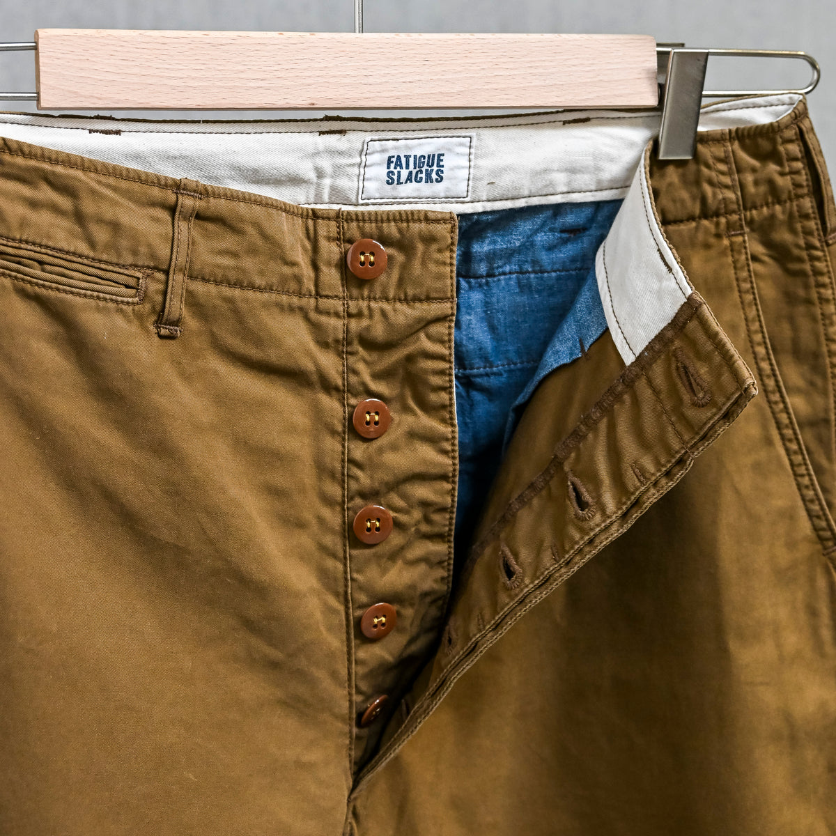 The Corona Utility FP031 M-41 Slacks 60/2 Gabardine "Bio Wash" Mocha