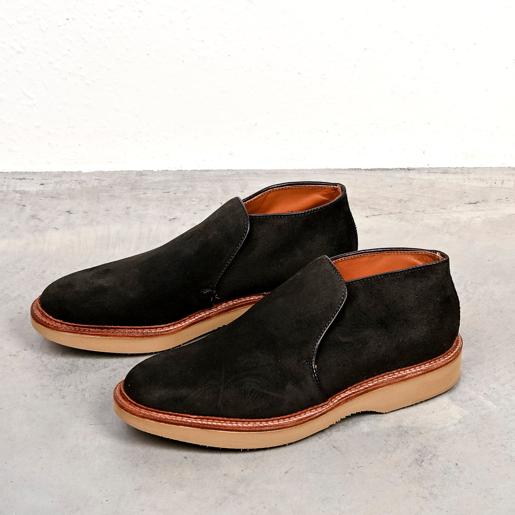 Alden x Frans Boone Slip-on Chukka Reversed Chamois Earth on Goodyear
