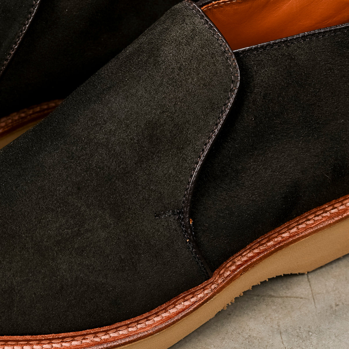 Alden x Frans Boone Slip-on Chukka Reversed Chamois Earth on Goodyear