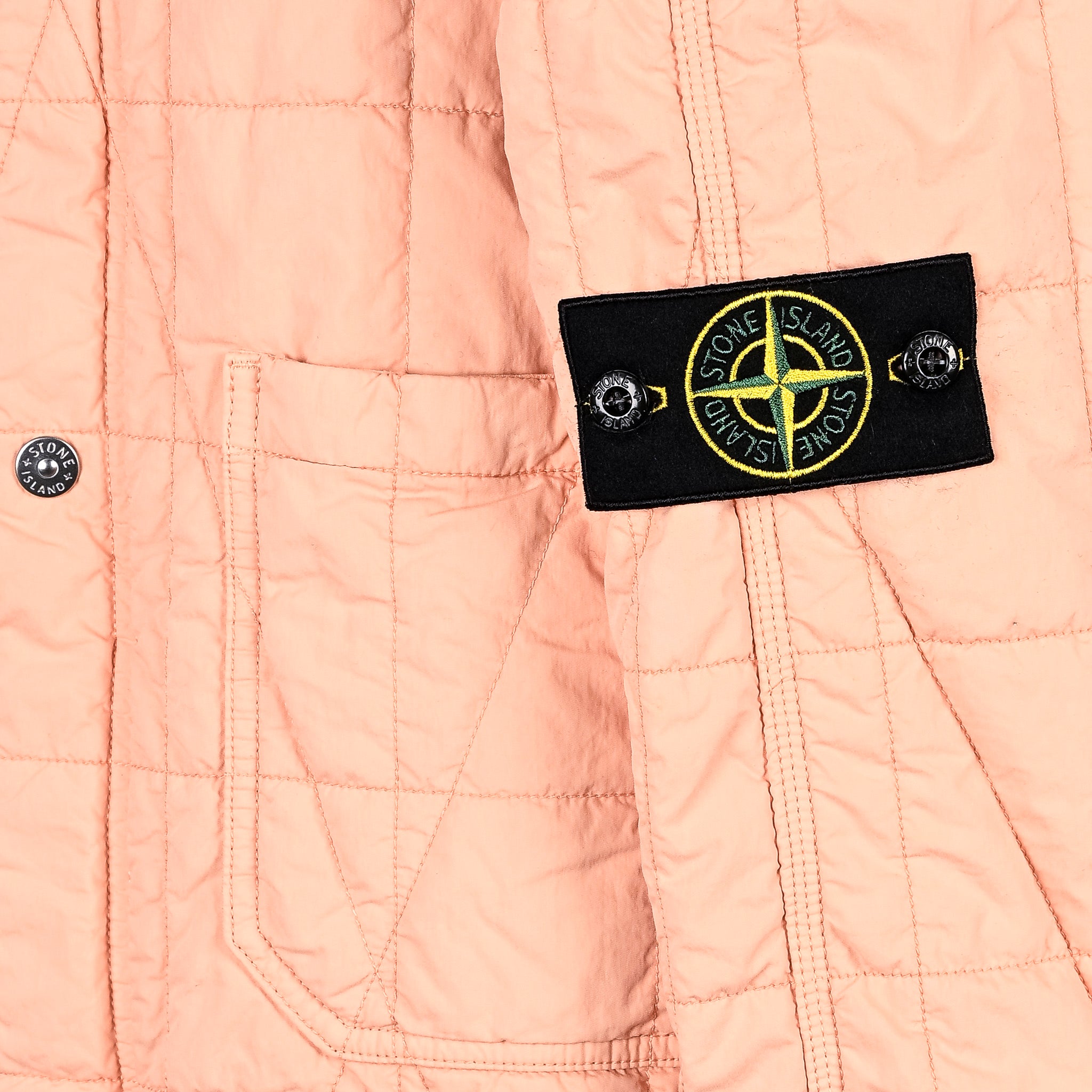 Stone Island Cotton Nylon Tela Quilted TC Jacket Plaster Pink