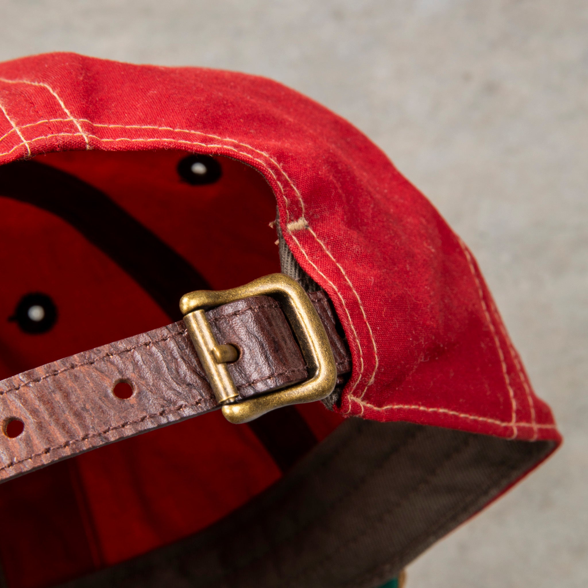 RRL Oil Cloth Sportsman Cap Vintage Red