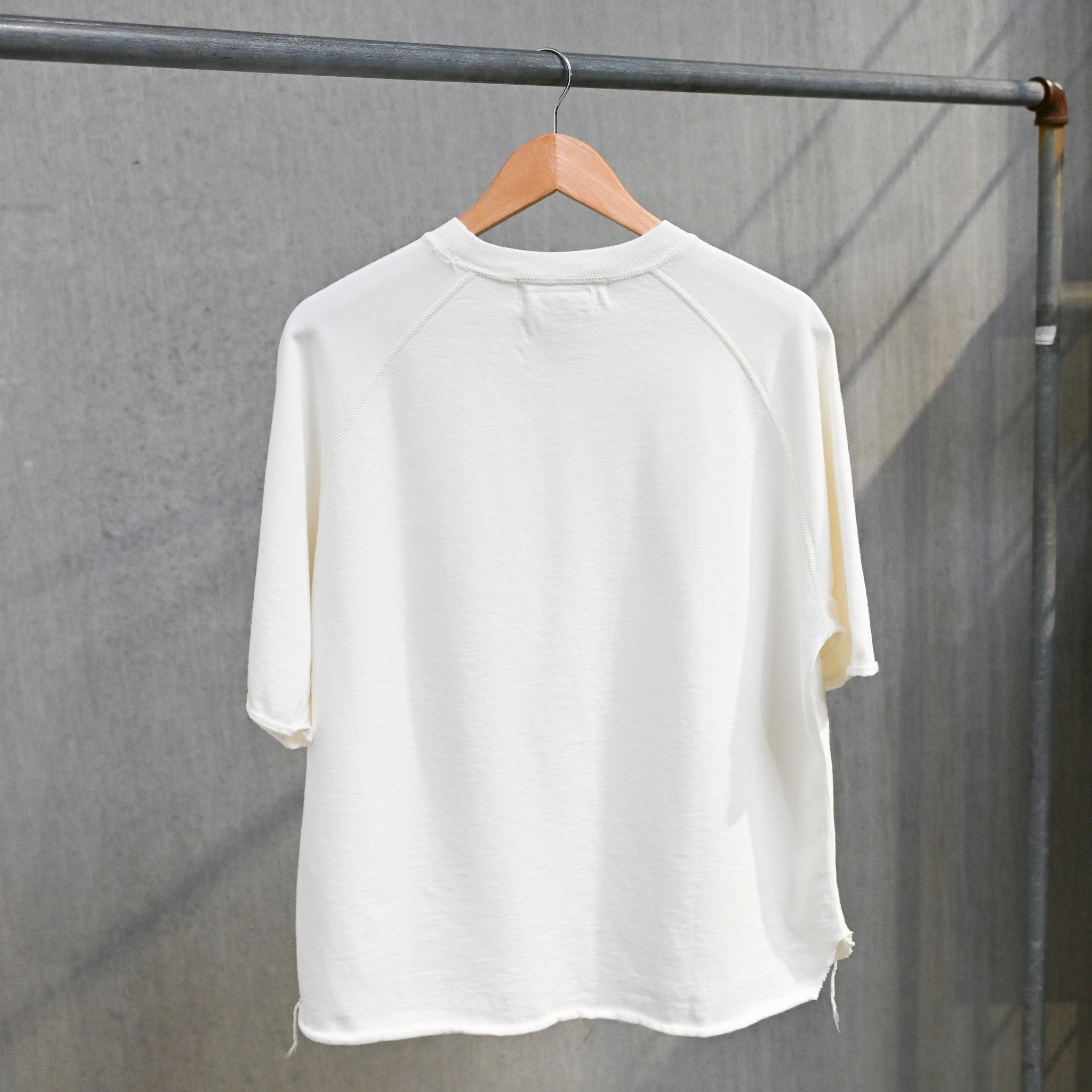 Remi Relief Raglan Short Sleeve Sweater Supima Cotton Off-White